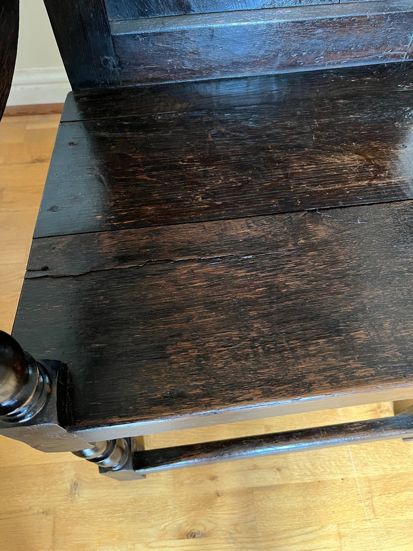 A large oak Wainscot chair.