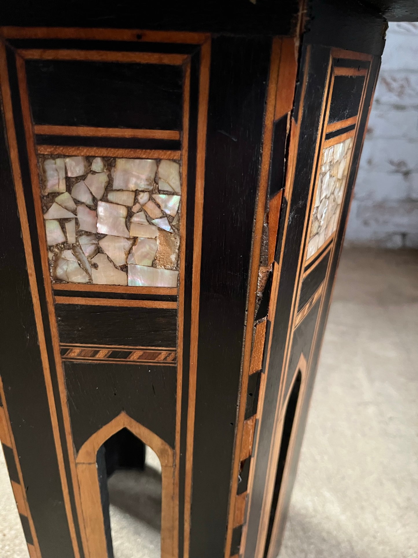 Antique Moorish occasional table, late 19th/early 20th century.