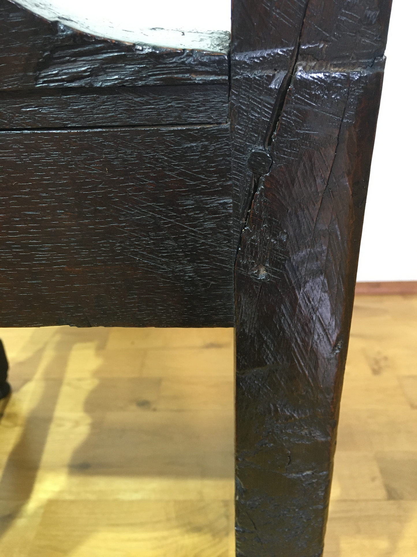 Two 17th/18th century country made chairs.