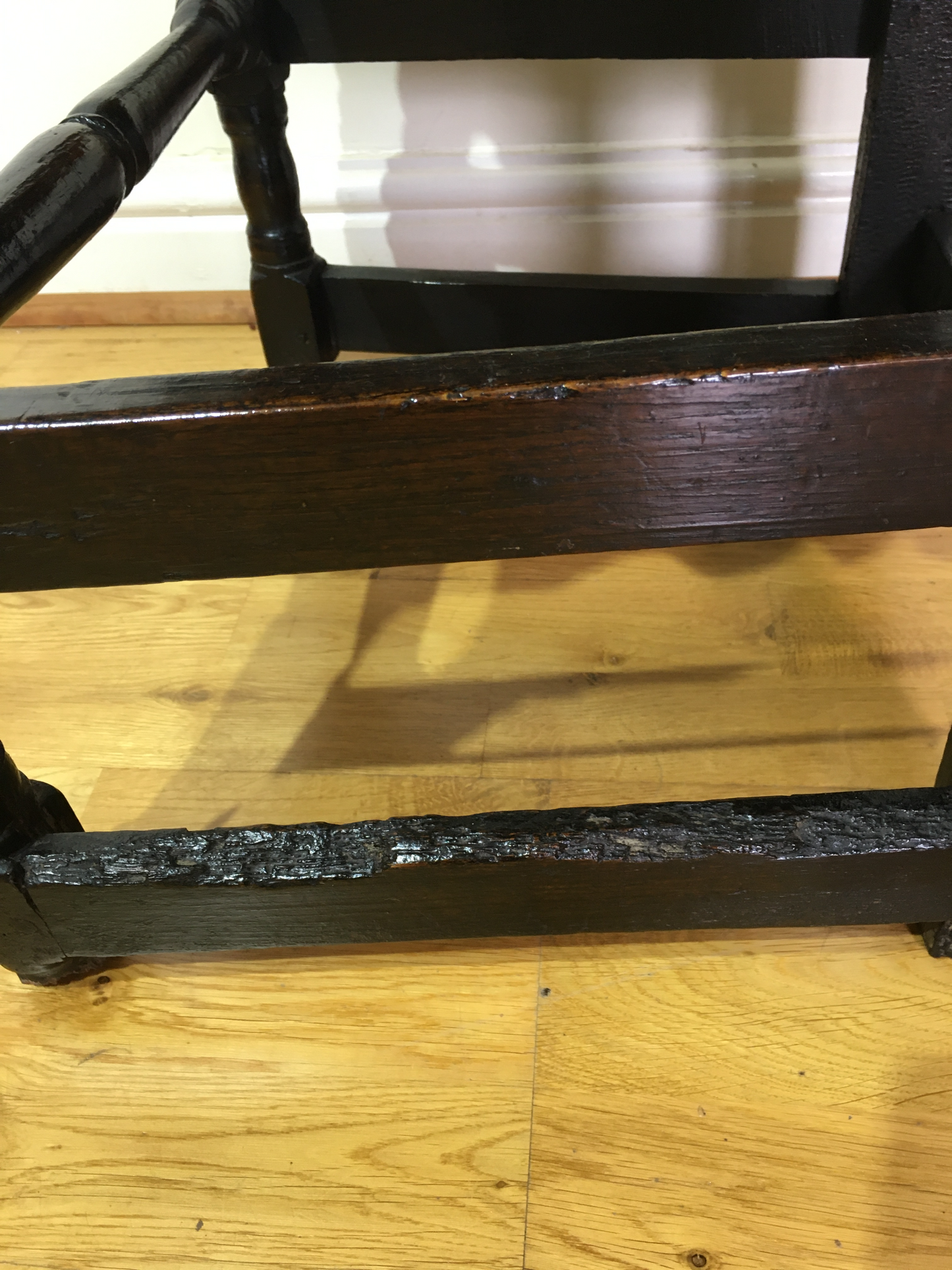 Two 17th/18th century country made chairs.