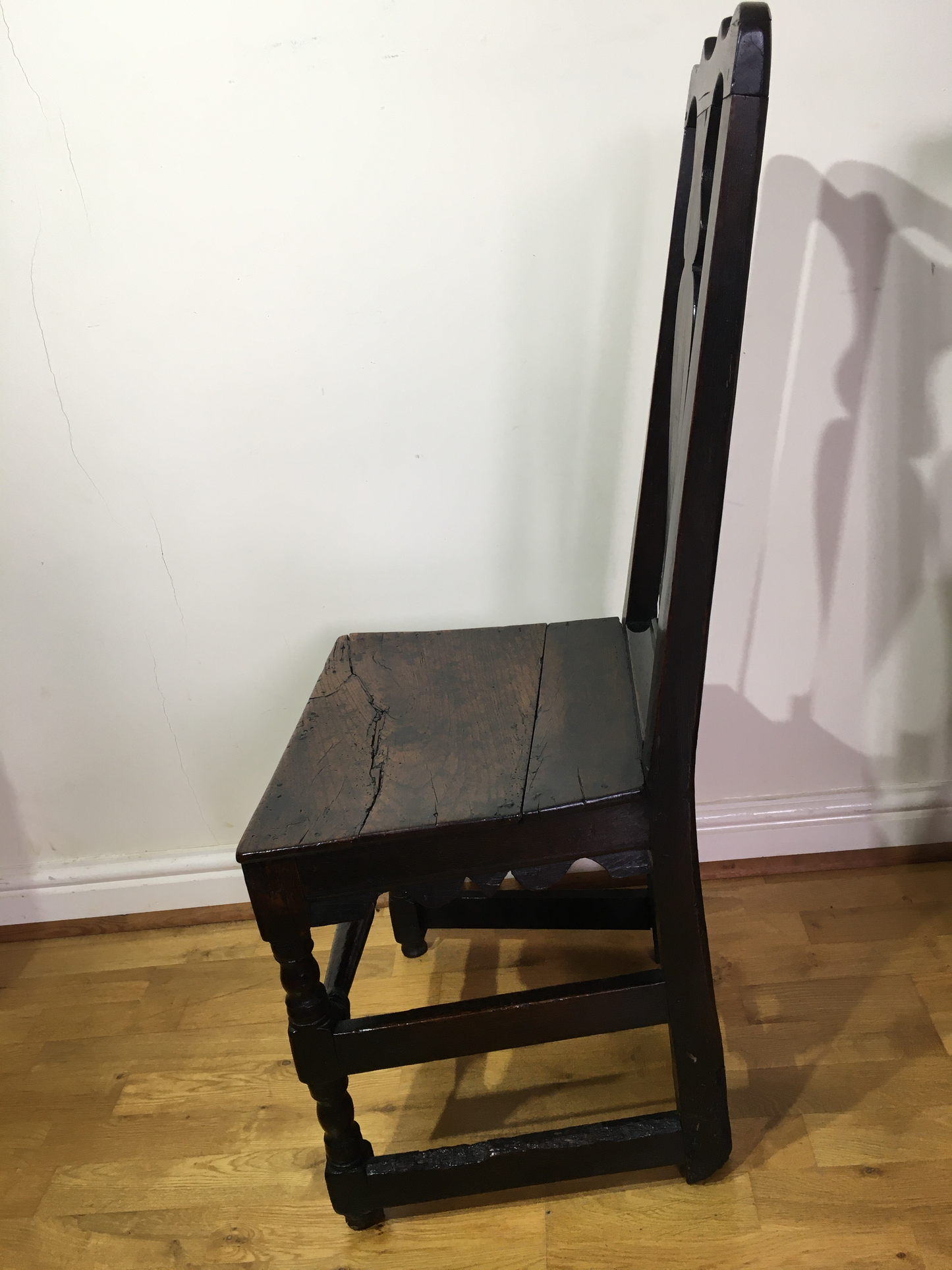 Two 17th/18th century country made chairs.