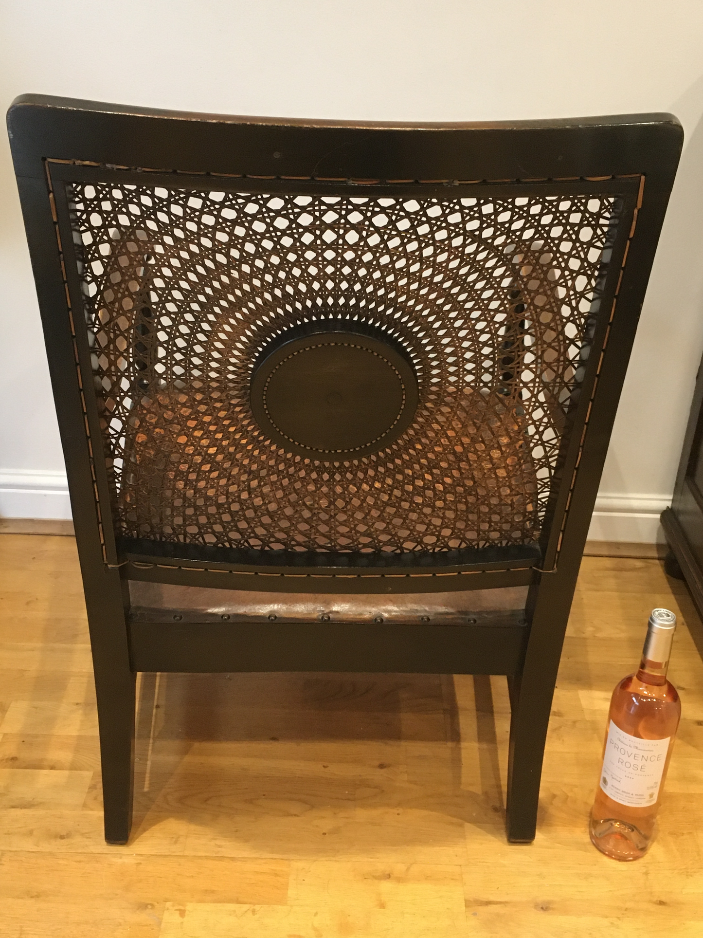 1930's leather seated armchair