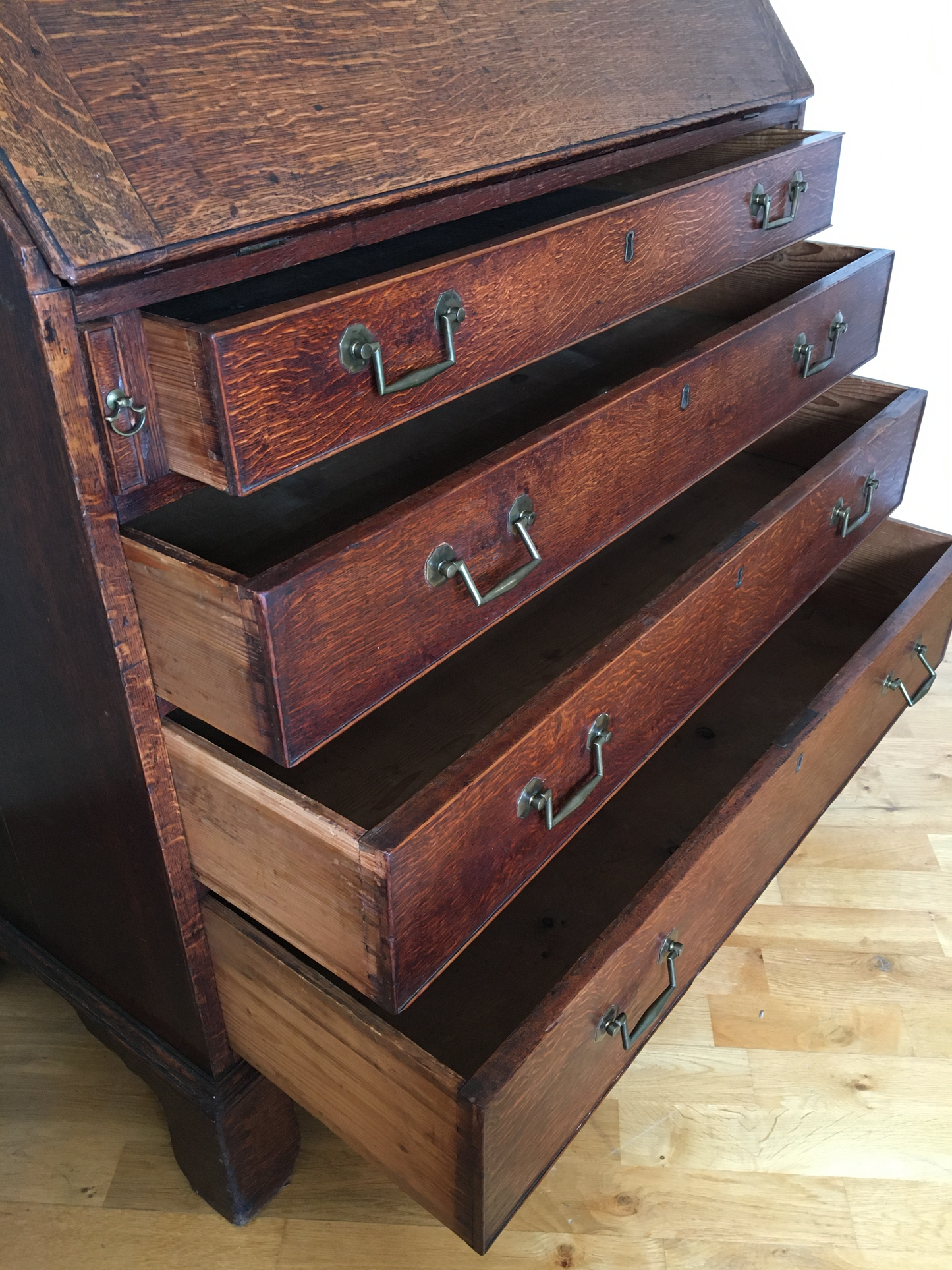18th century oak bureau