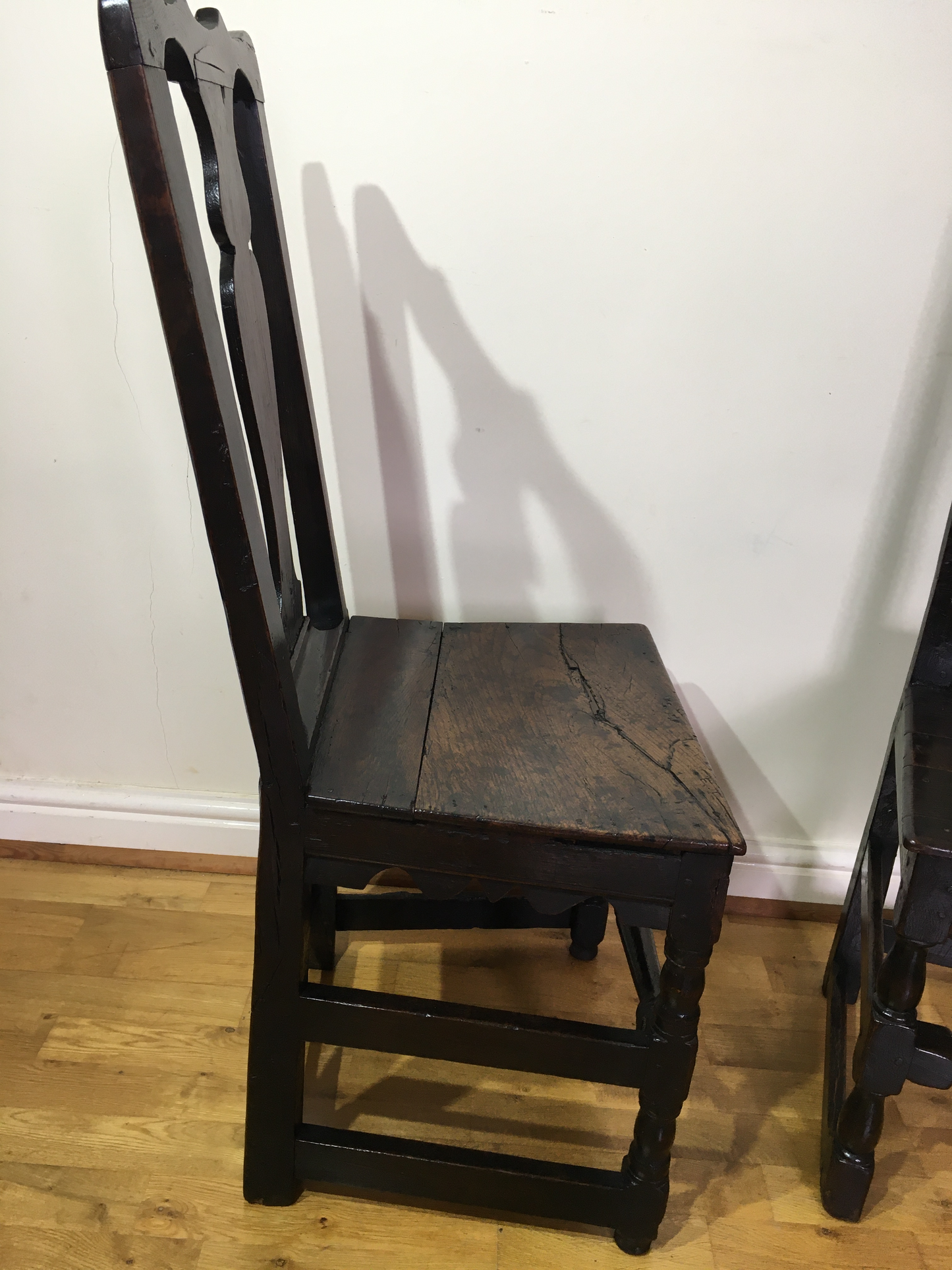 Two 17th/18th century country made chairs.