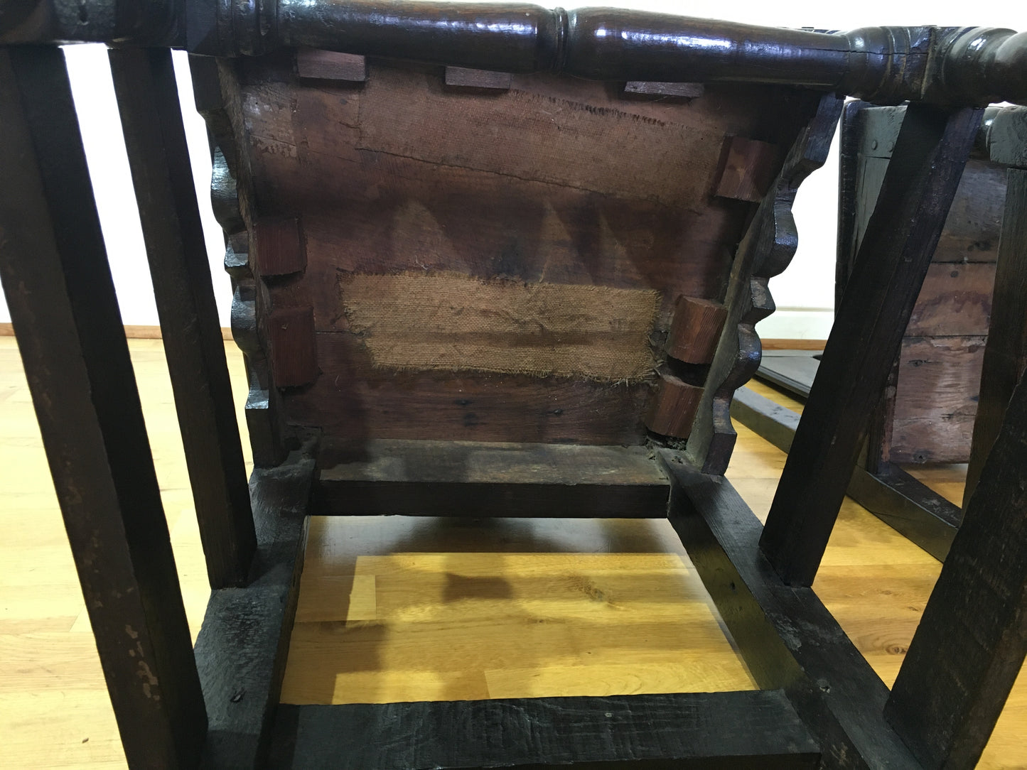 Two 17th/18th century country made chairs.