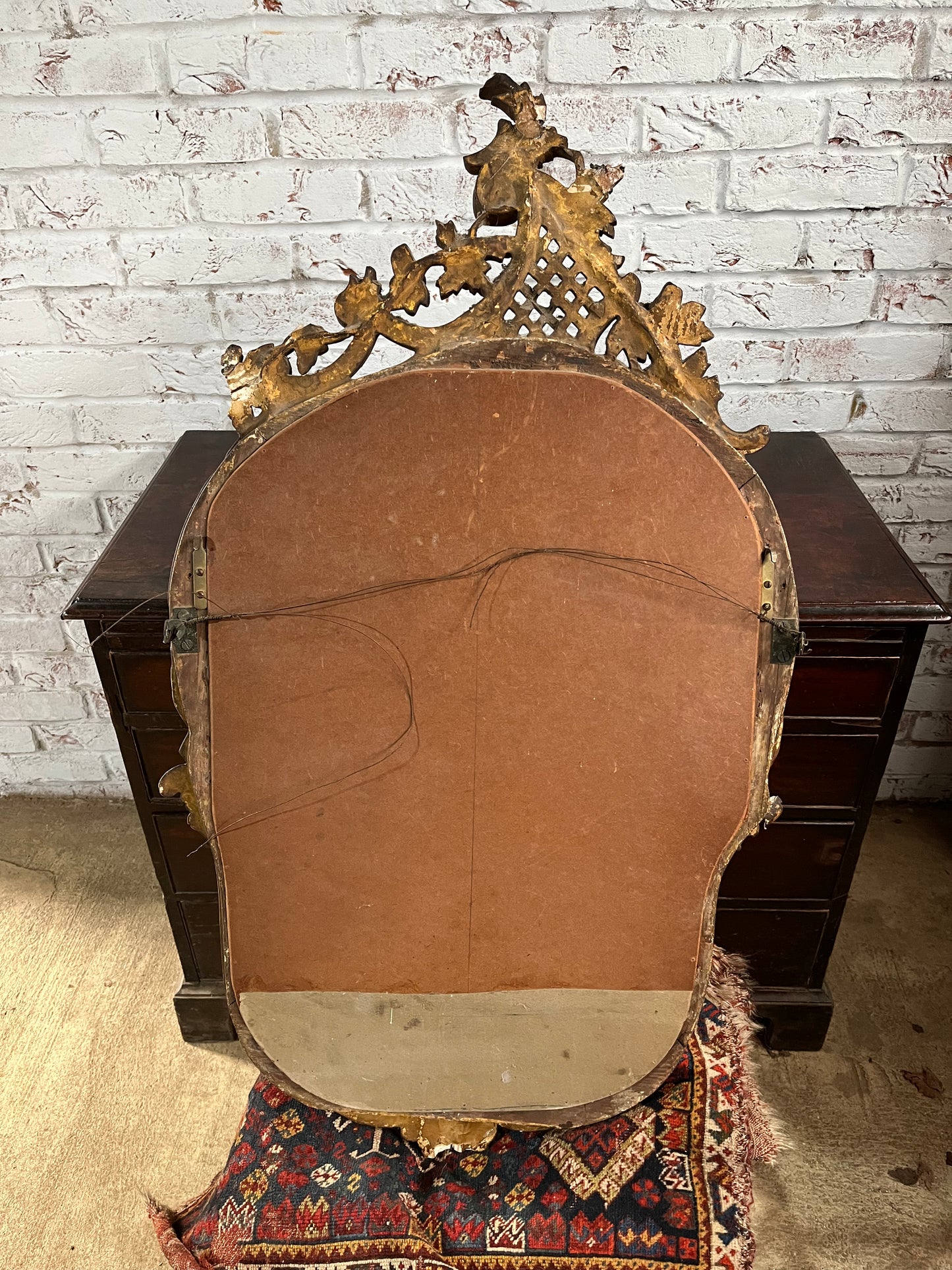 Superb rococo style mirror with foxed plate.