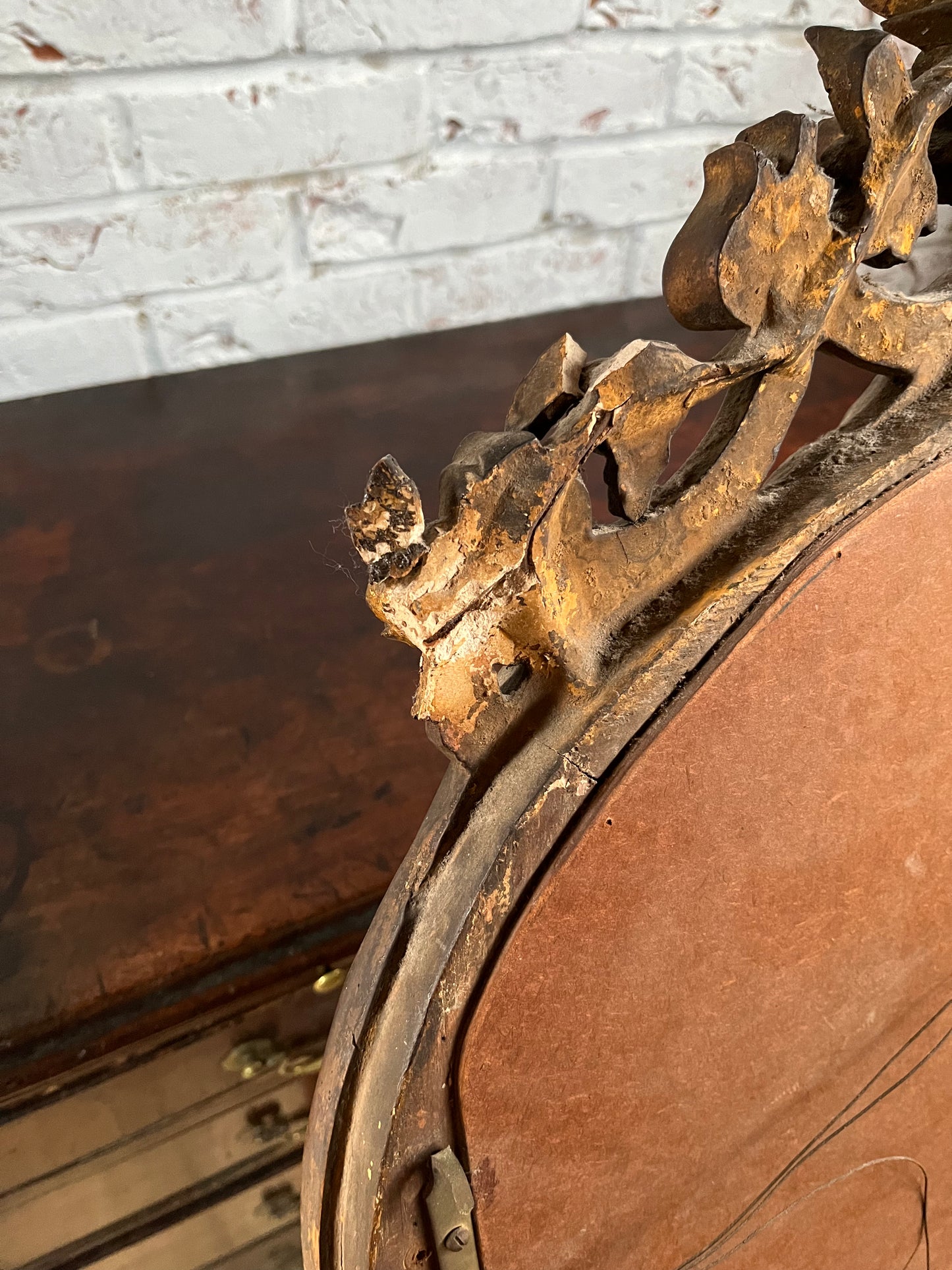 Superb rococo style mirror with foxed plate.