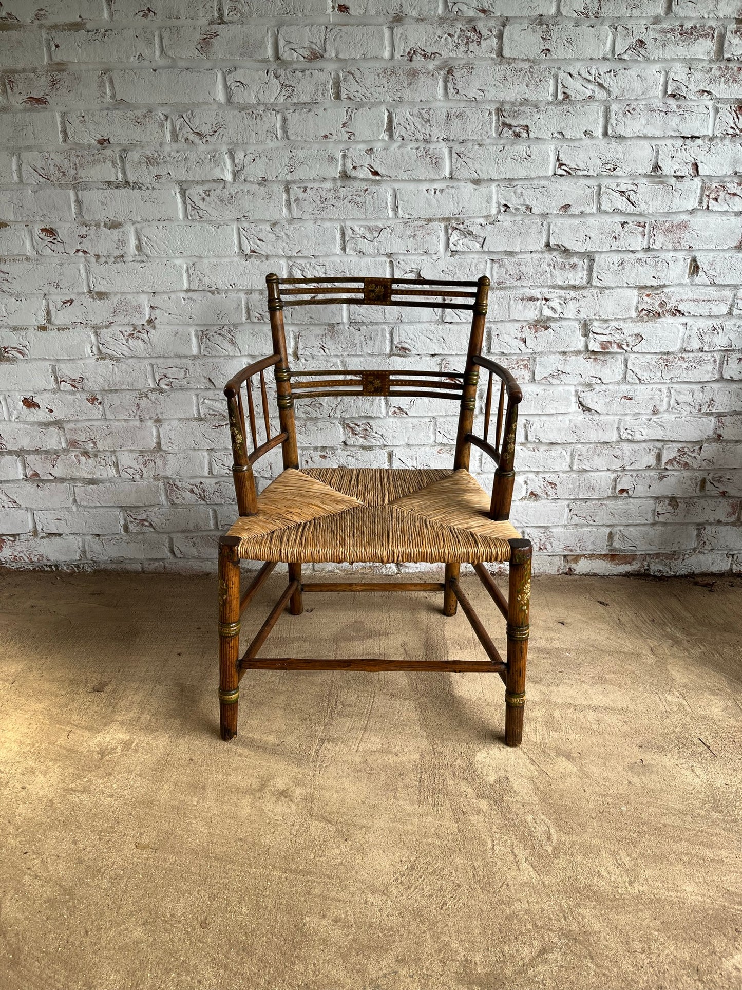 Painted early 19th century Sussex chair.