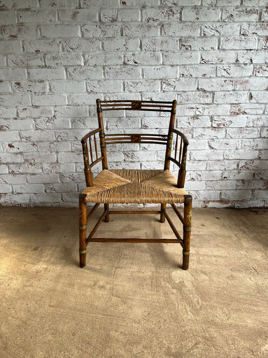 Painted early 19th century Sussex chair.