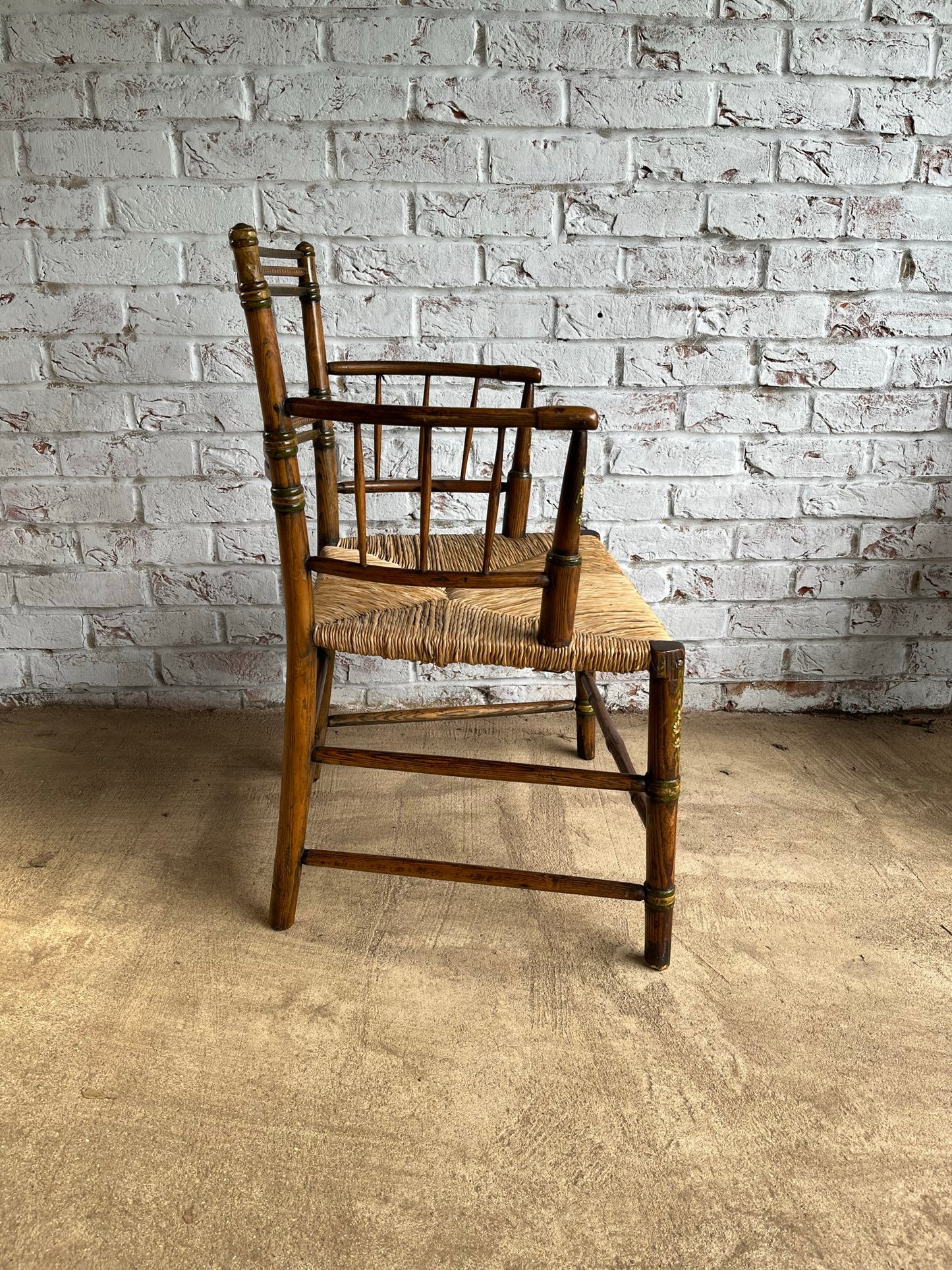 Painted early 19th century Sussex chair.