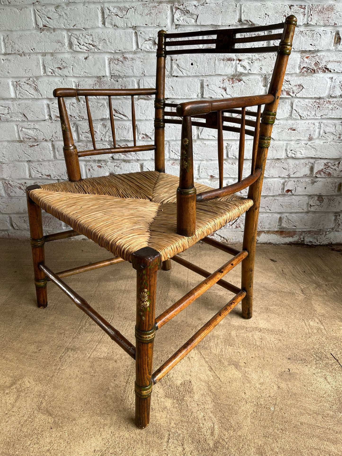 Painted early 19th century Sussex chair.