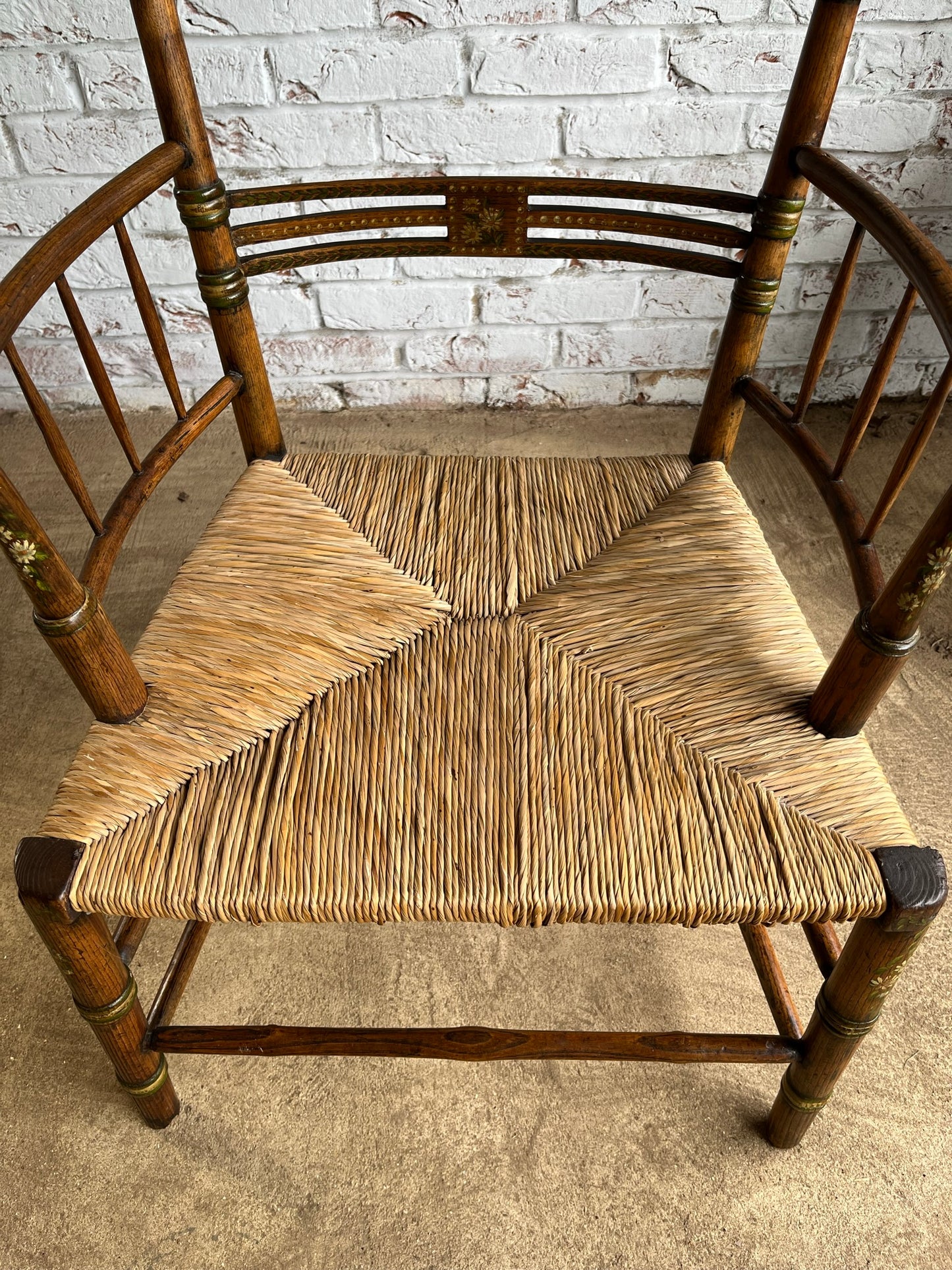 Painted early 19th century Sussex chair.