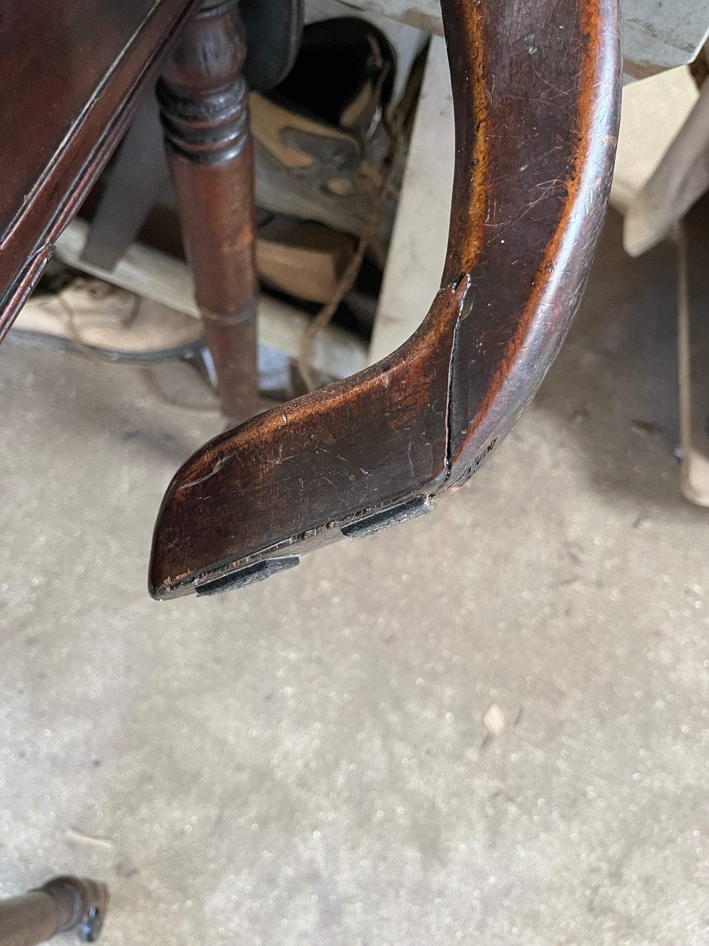 George III mahogany tilt top tripod table.