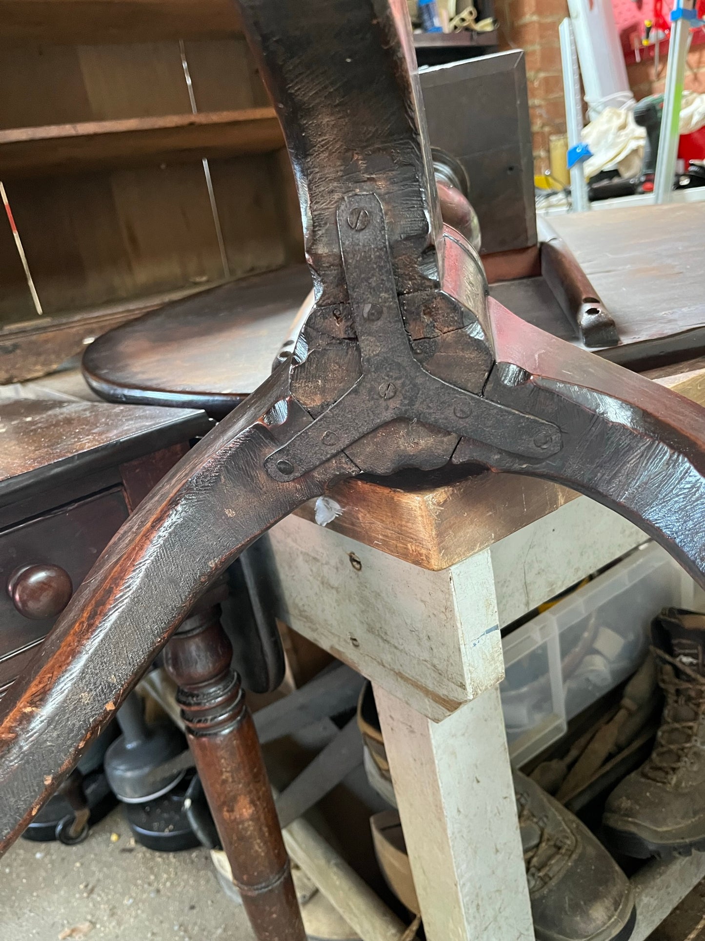 George III mahogany tilt top tripod table.