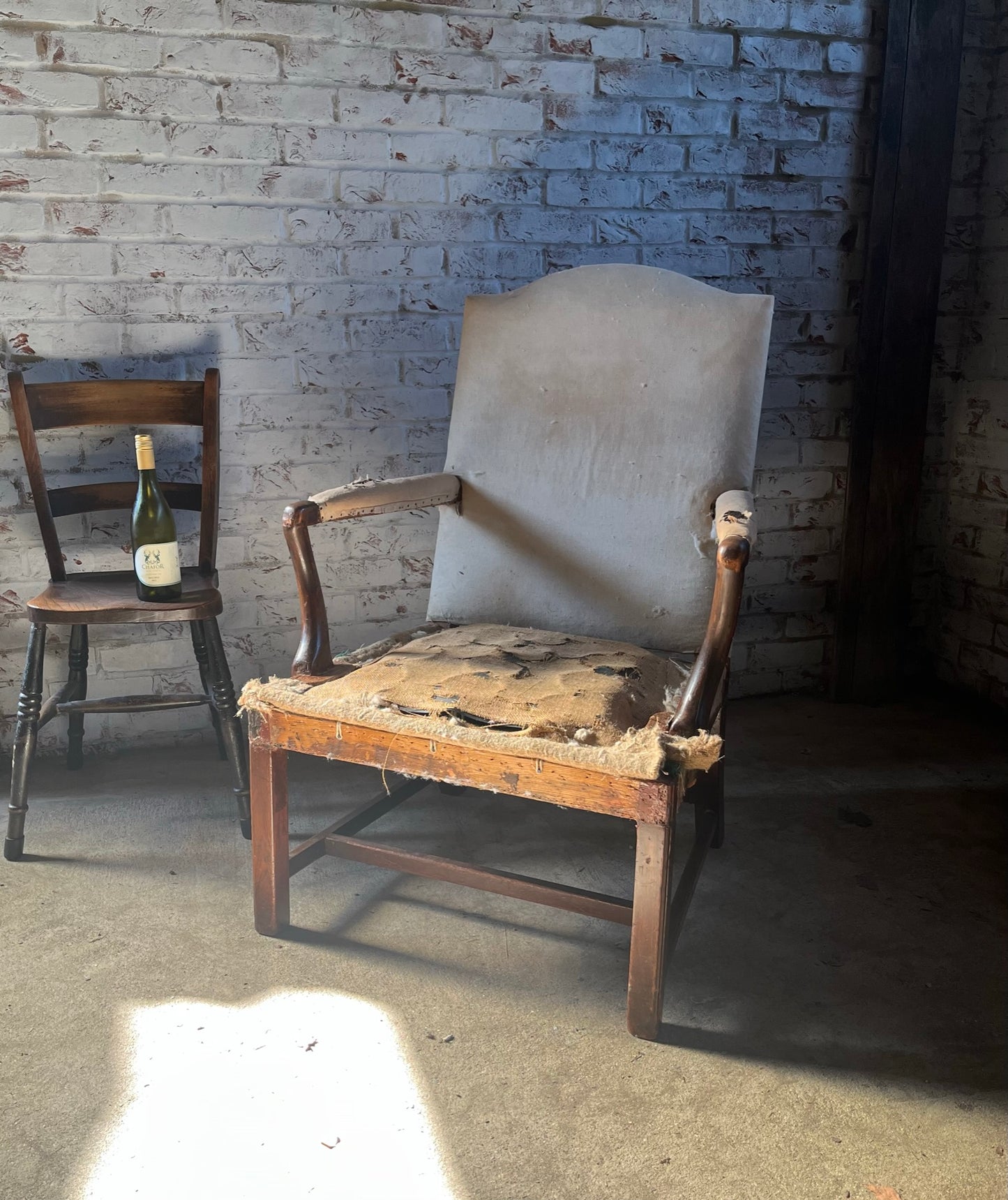 Large Georgian armchair.