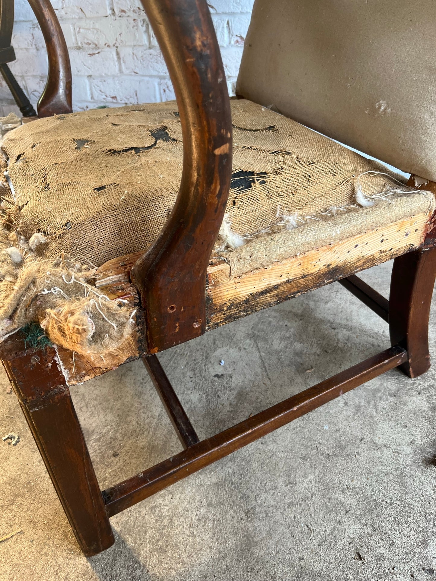 Large Georgian armchair.