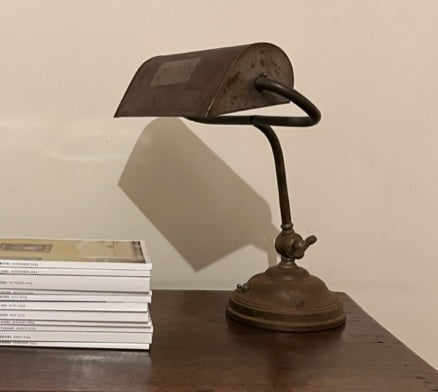Vintage bankers desk lamp.