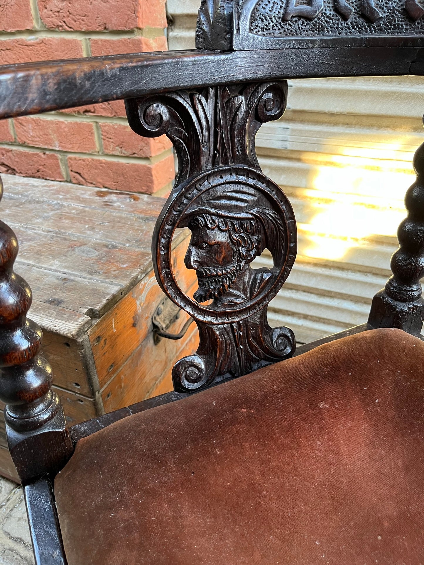C19th bobbin corner chair.