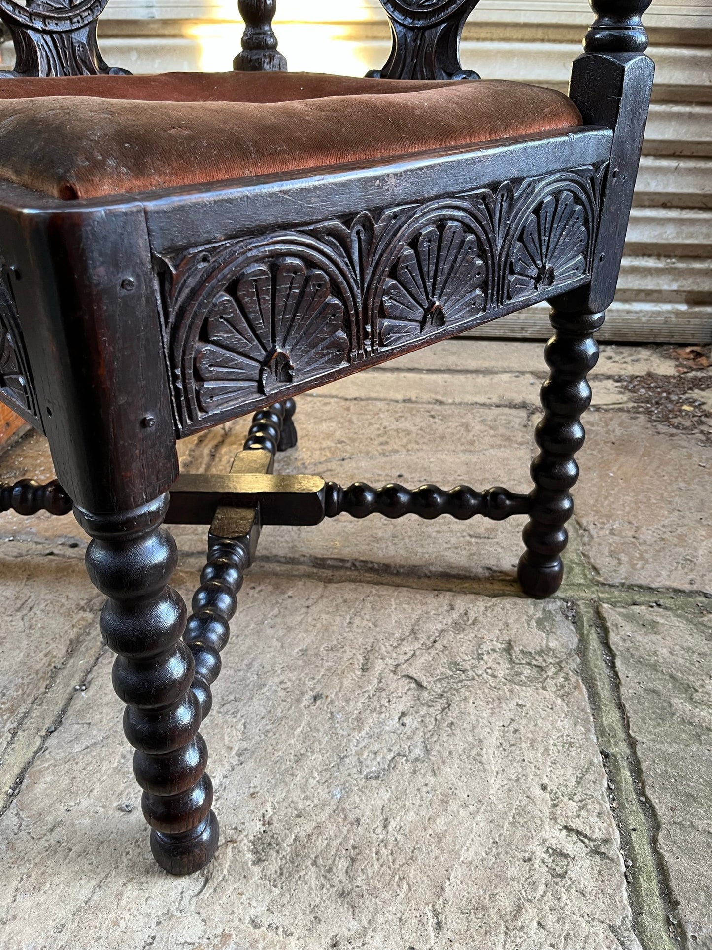 C19th bobbin corner chair.