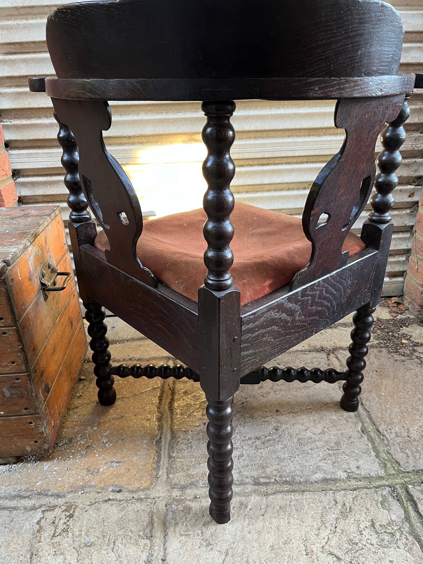 C19th bobbin corner chair.
