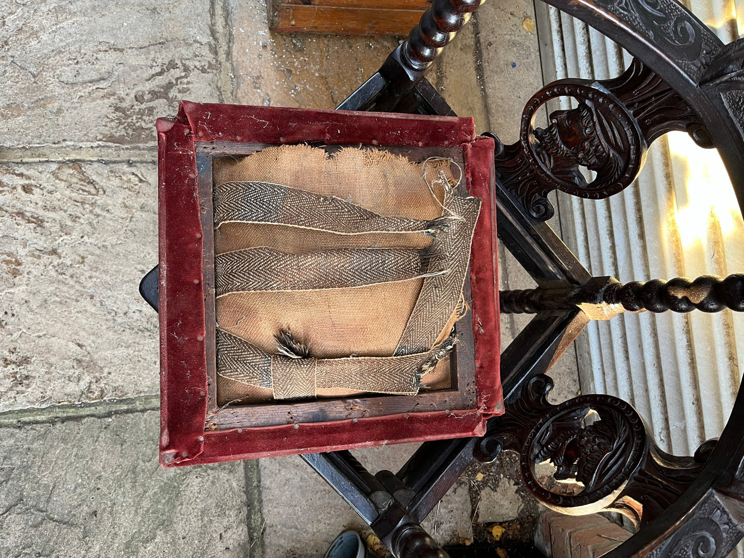 C19th bobbin corner chair.
