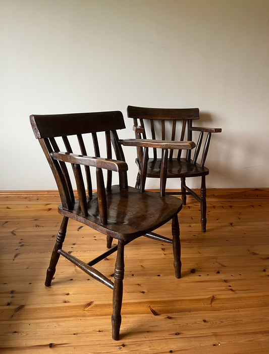 Pair of smoker's chairs from Esker Monastery, Athenry, Co. Galway, Ireland.