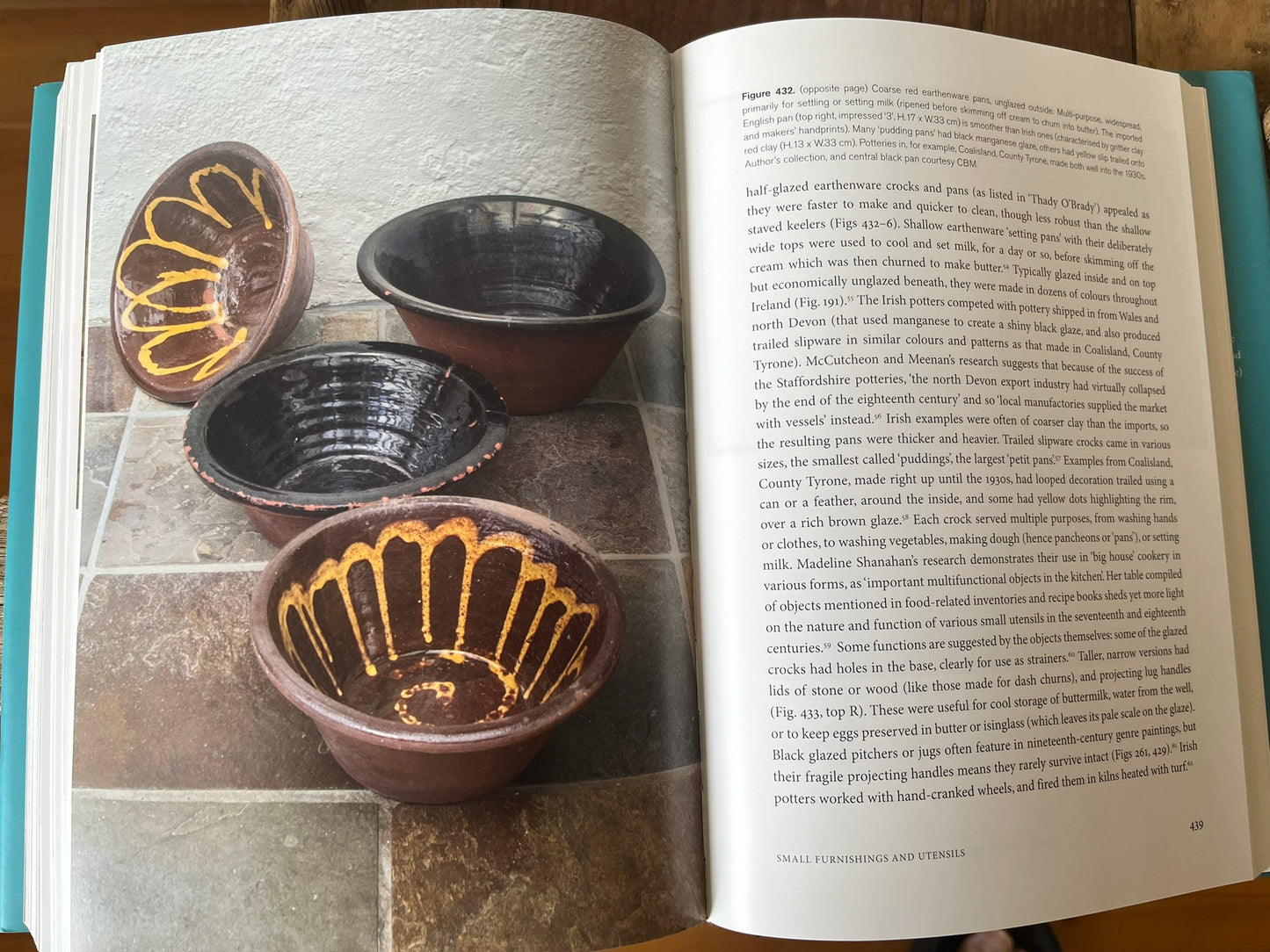 Large 'Coalisland' Irish vernacular dairy bowl.