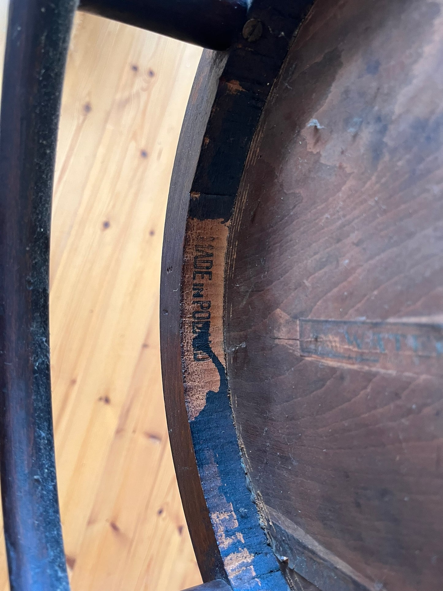 Early bentwood bistro/cafe chair, with label and stamped.
