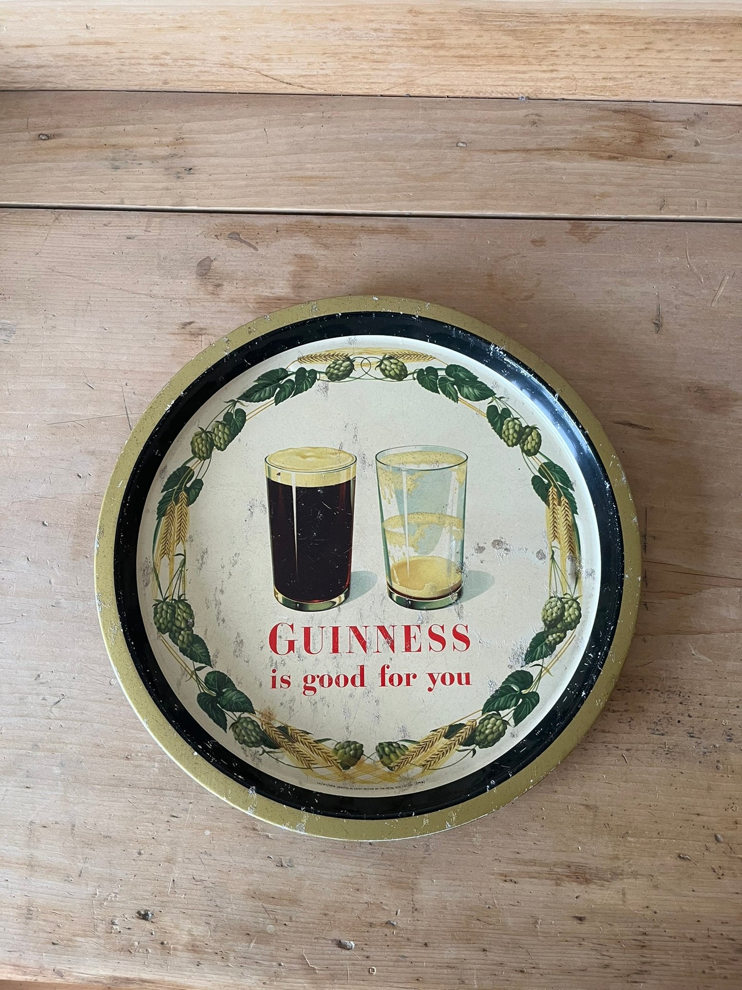 Vintage Guinness advertising tray.