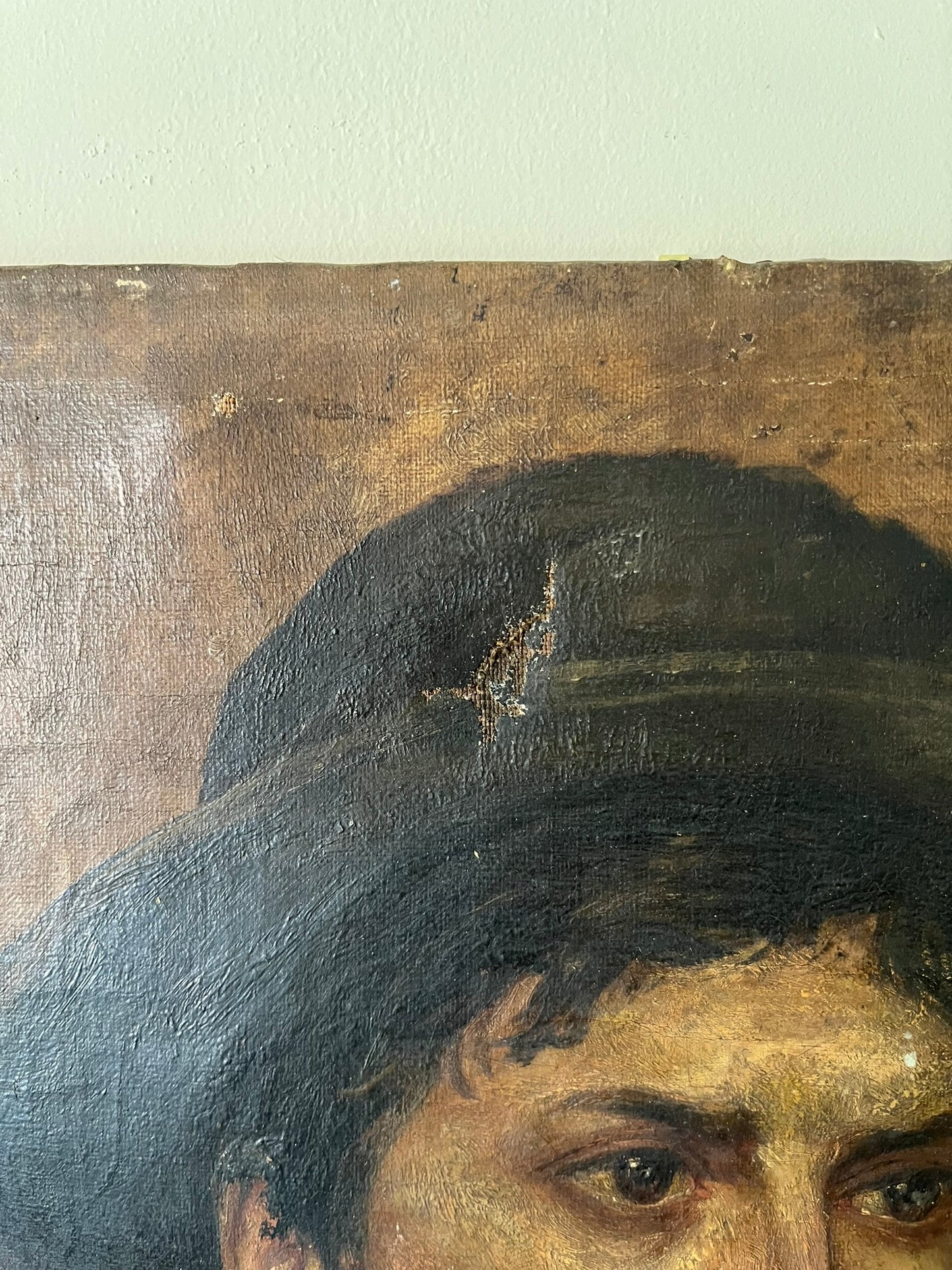 19th century oil painting of a young man.