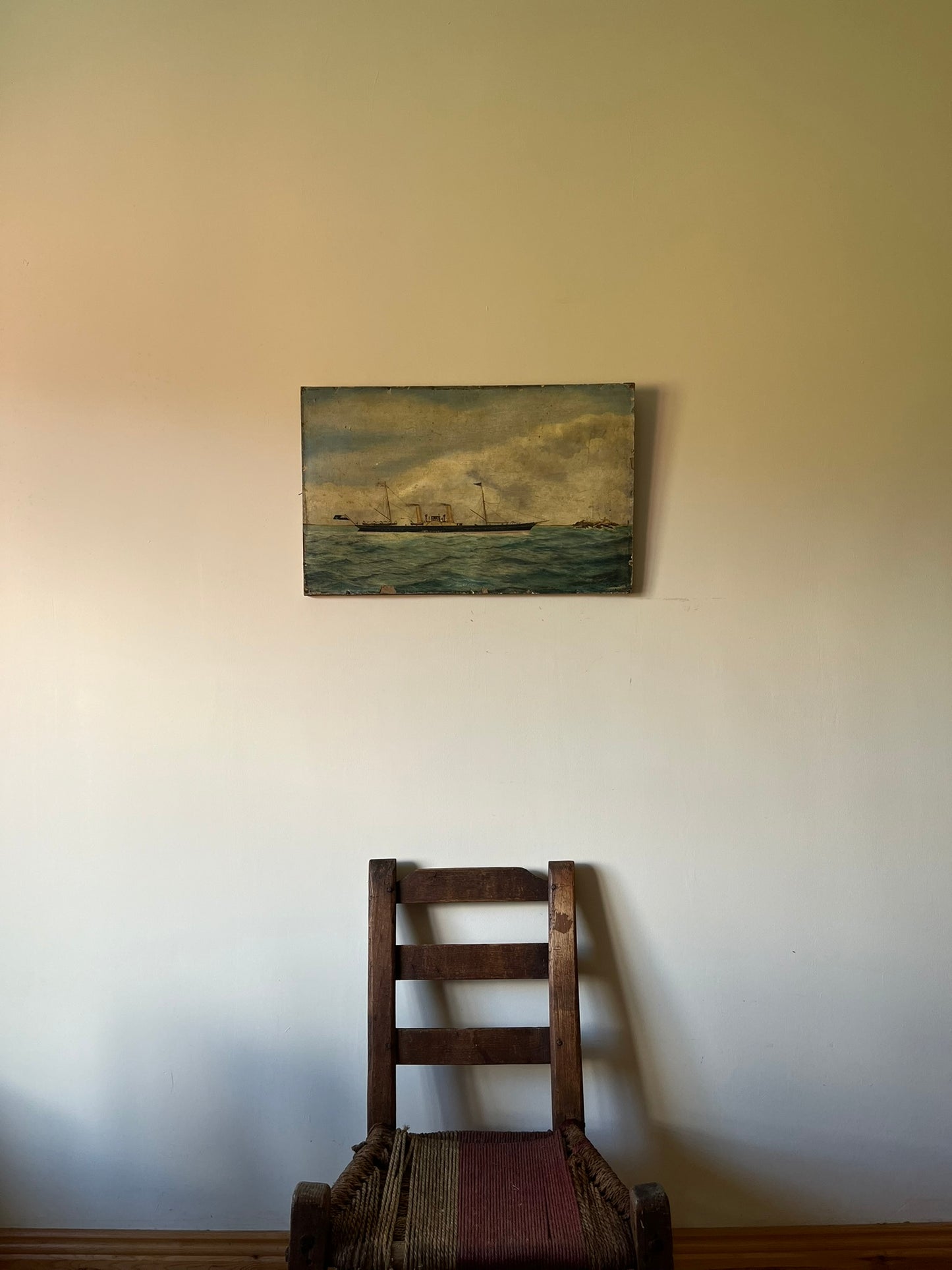 Oil on board maritime scene, signed and dated, 1901.