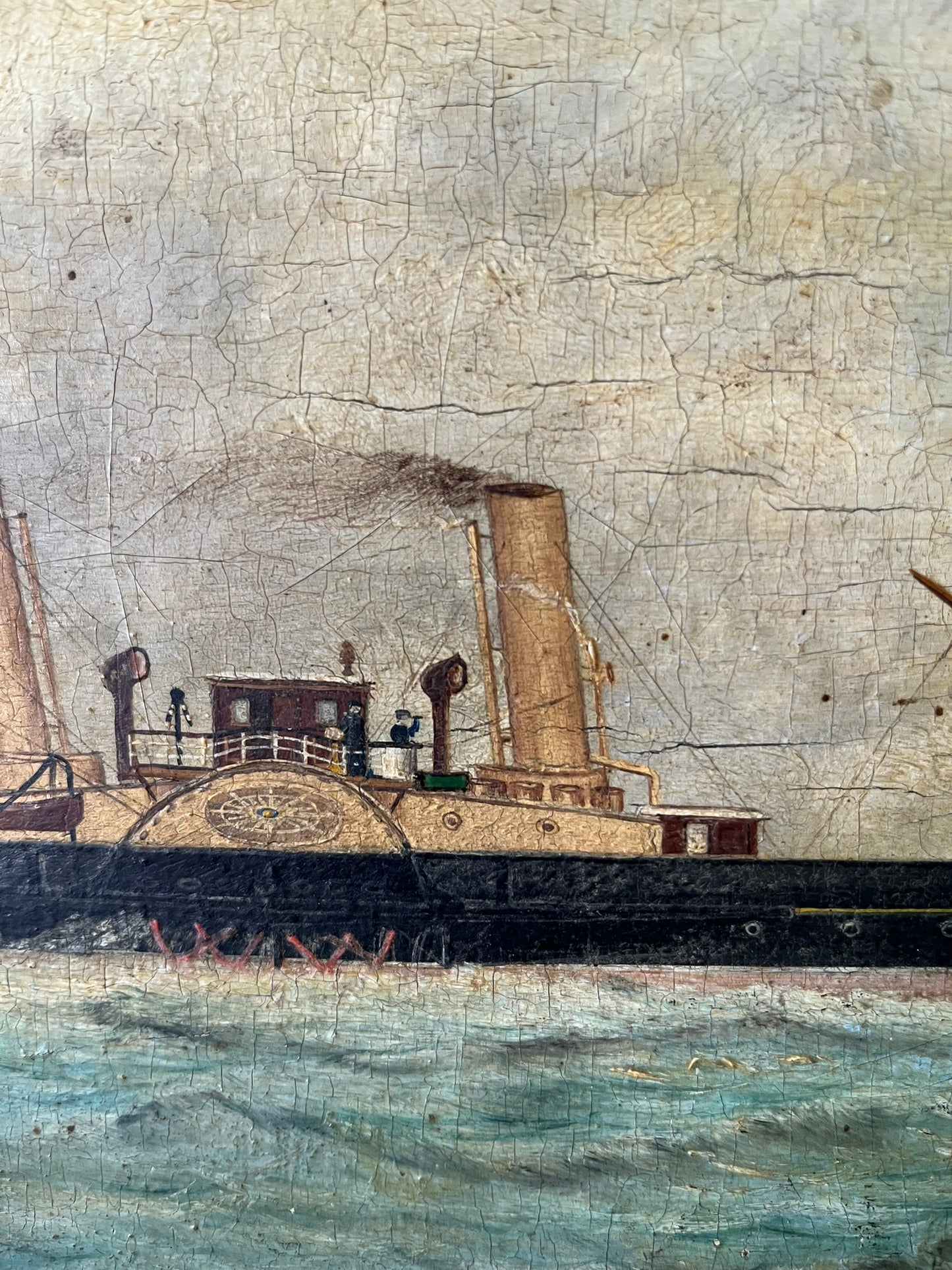 Oil on board maritime scene, signed and dated, 1901.