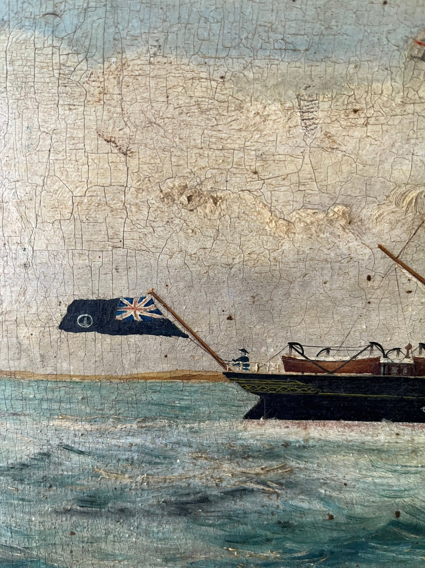 Oil on board maritime scene, signed and dated, 1901.