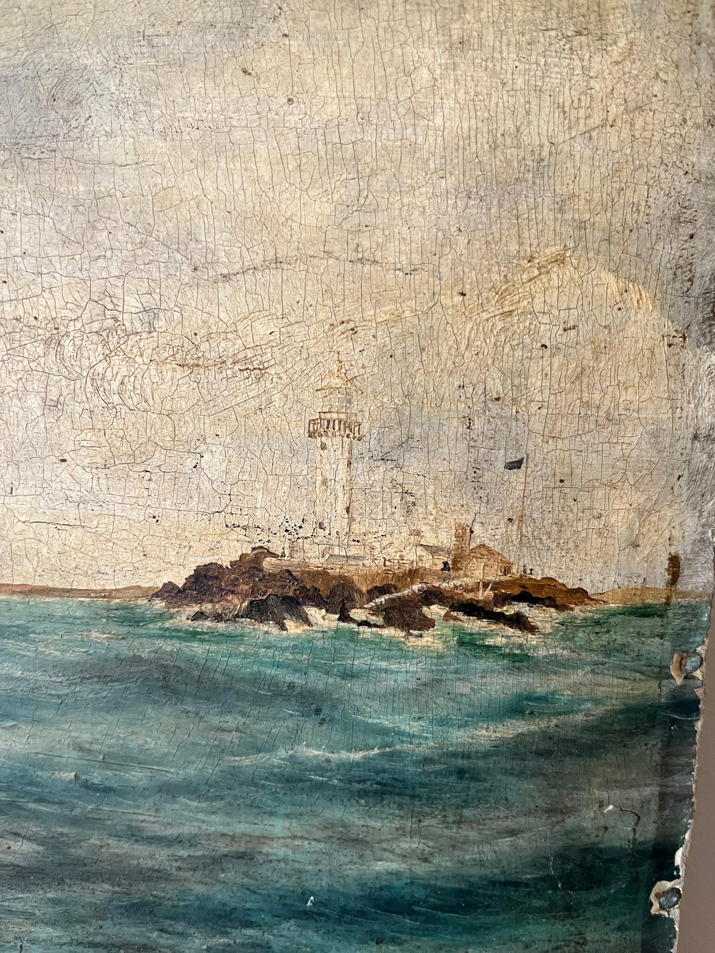 Oil on board maritime scene, signed and dated, 1901.