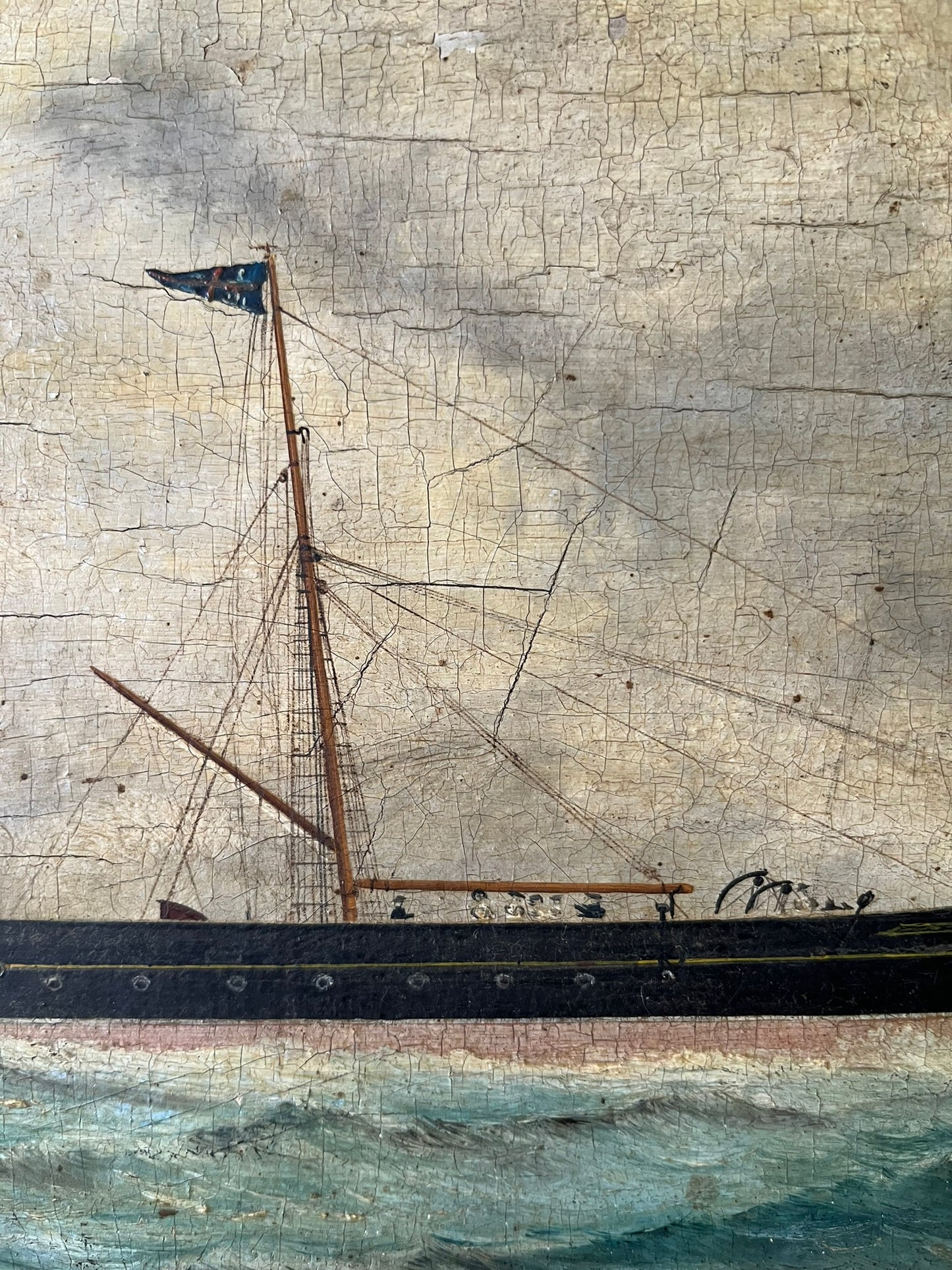 Oil on board maritime scene, signed and dated, 1901.