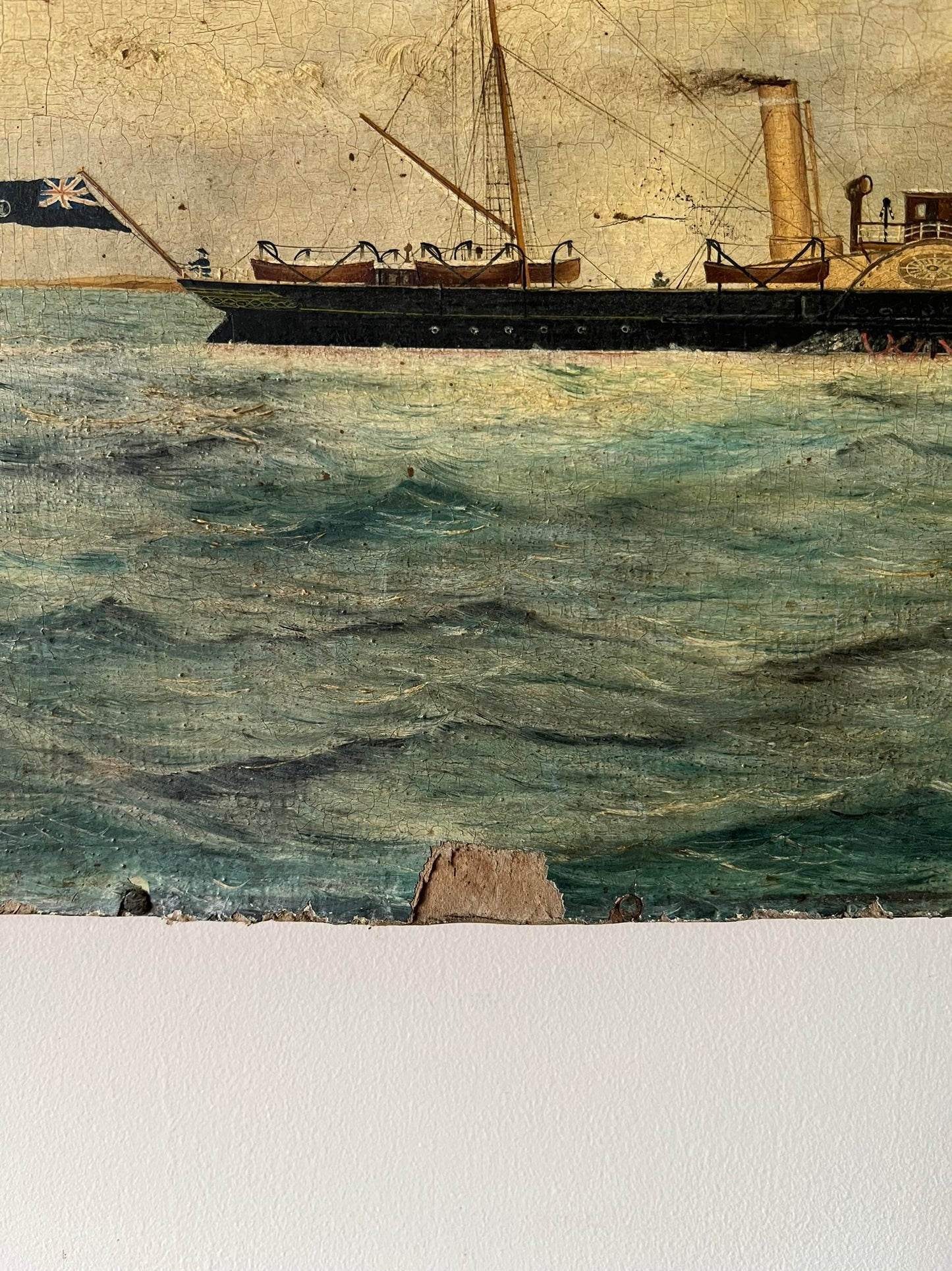 Oil on board maritime scene, signed and dated, 1901.