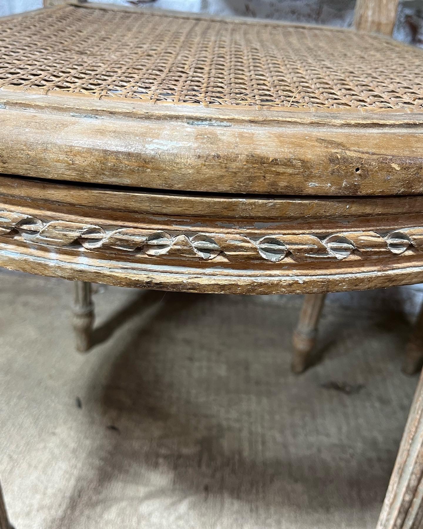 Pair of late 19th century French lyre-back side chairs.