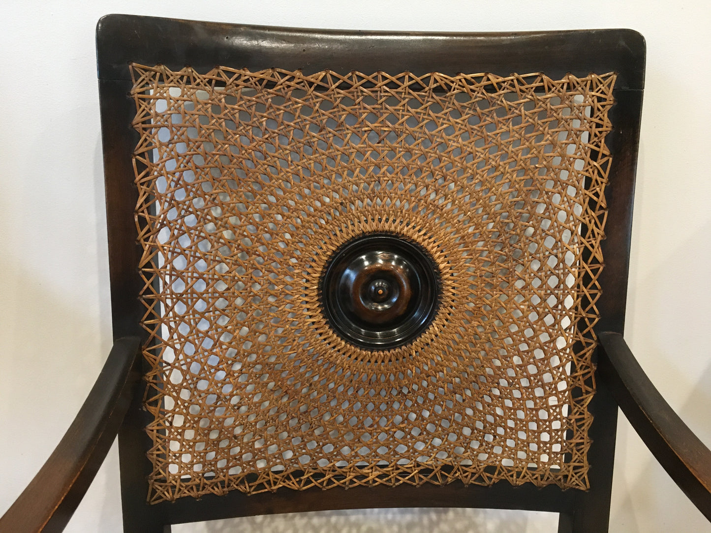 1930's leather seated armchair