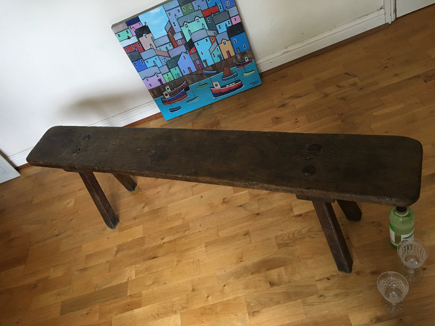 19th century oak bench