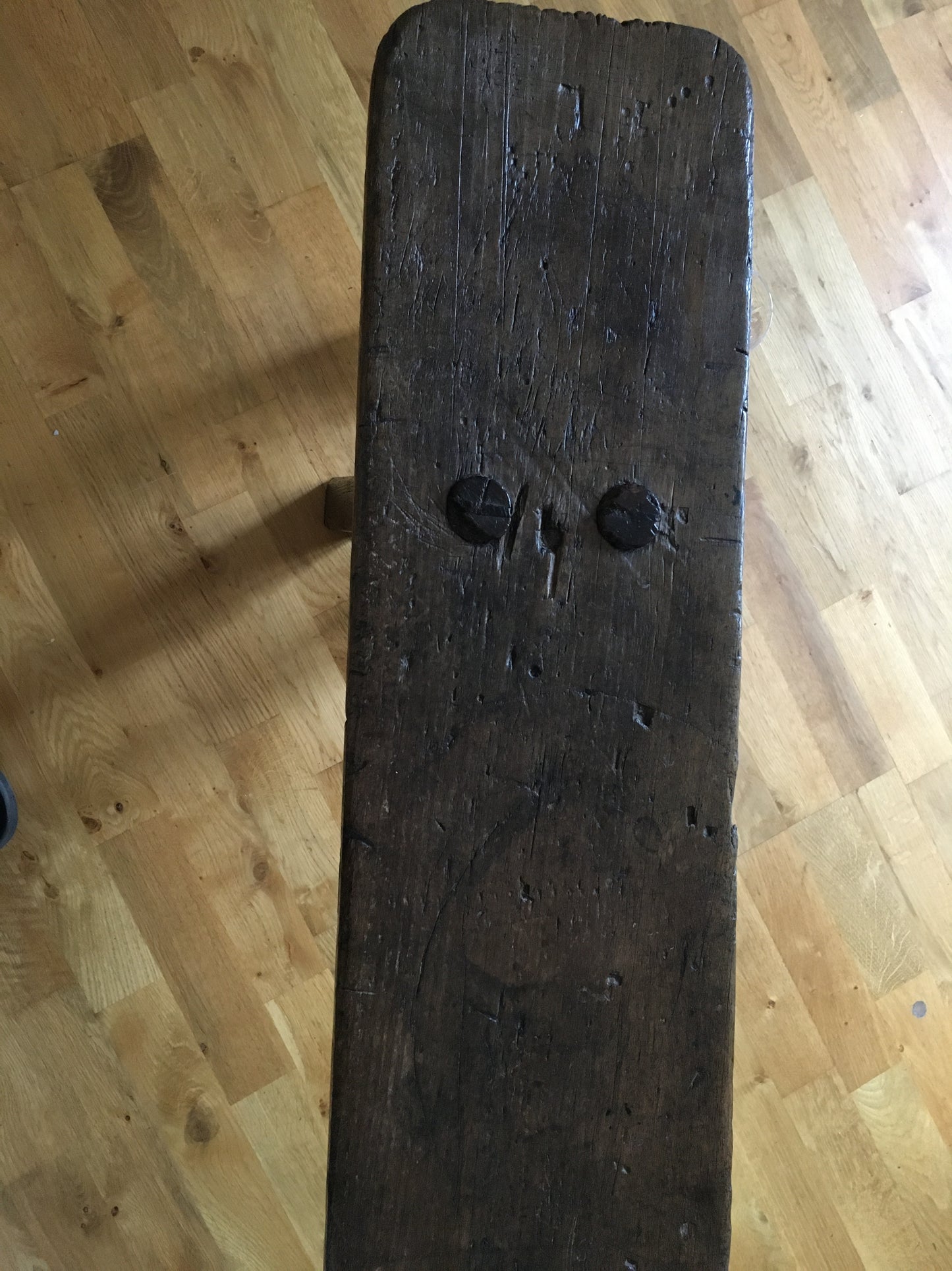 19th century oak bench