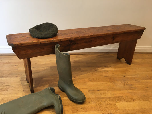 Late 19th century rustic pine bench