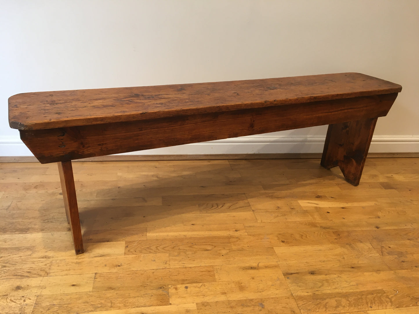 Late 19th century rustic pine bench