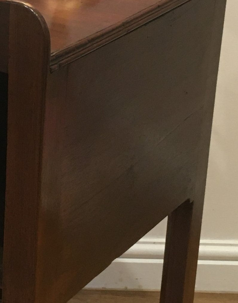 Mahogany tambour-fronted bedside cupboard