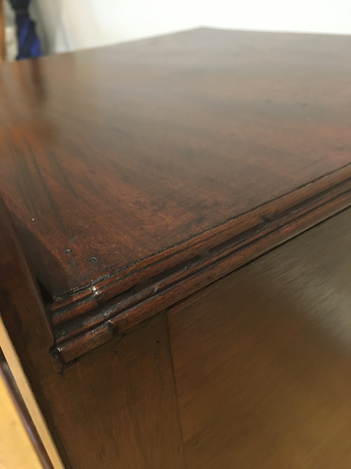 Mahogany tambour-fronted bedside cupboard