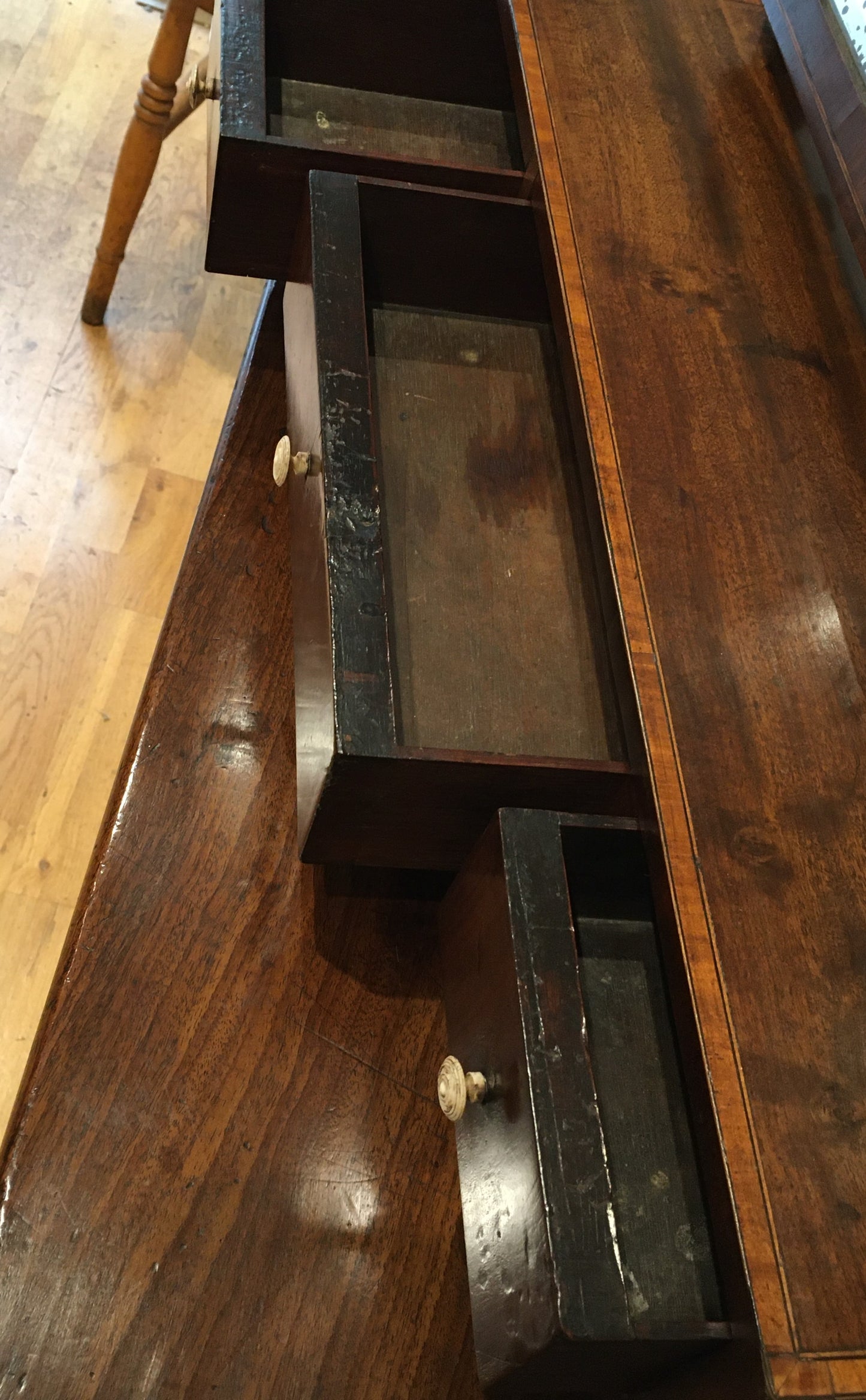 Large late 18th century George III mahogany dressing or toilet mirror