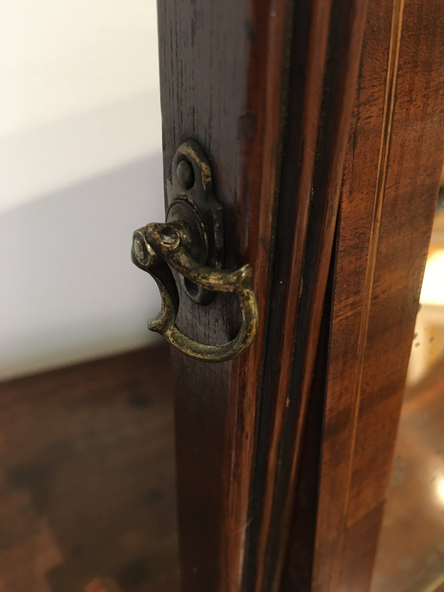 Large late 18th century George III mahogany dressing or toilet mirror