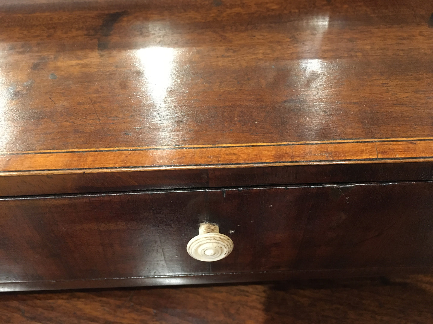 Large late 18th century George III mahogany dressing or toilet mirror