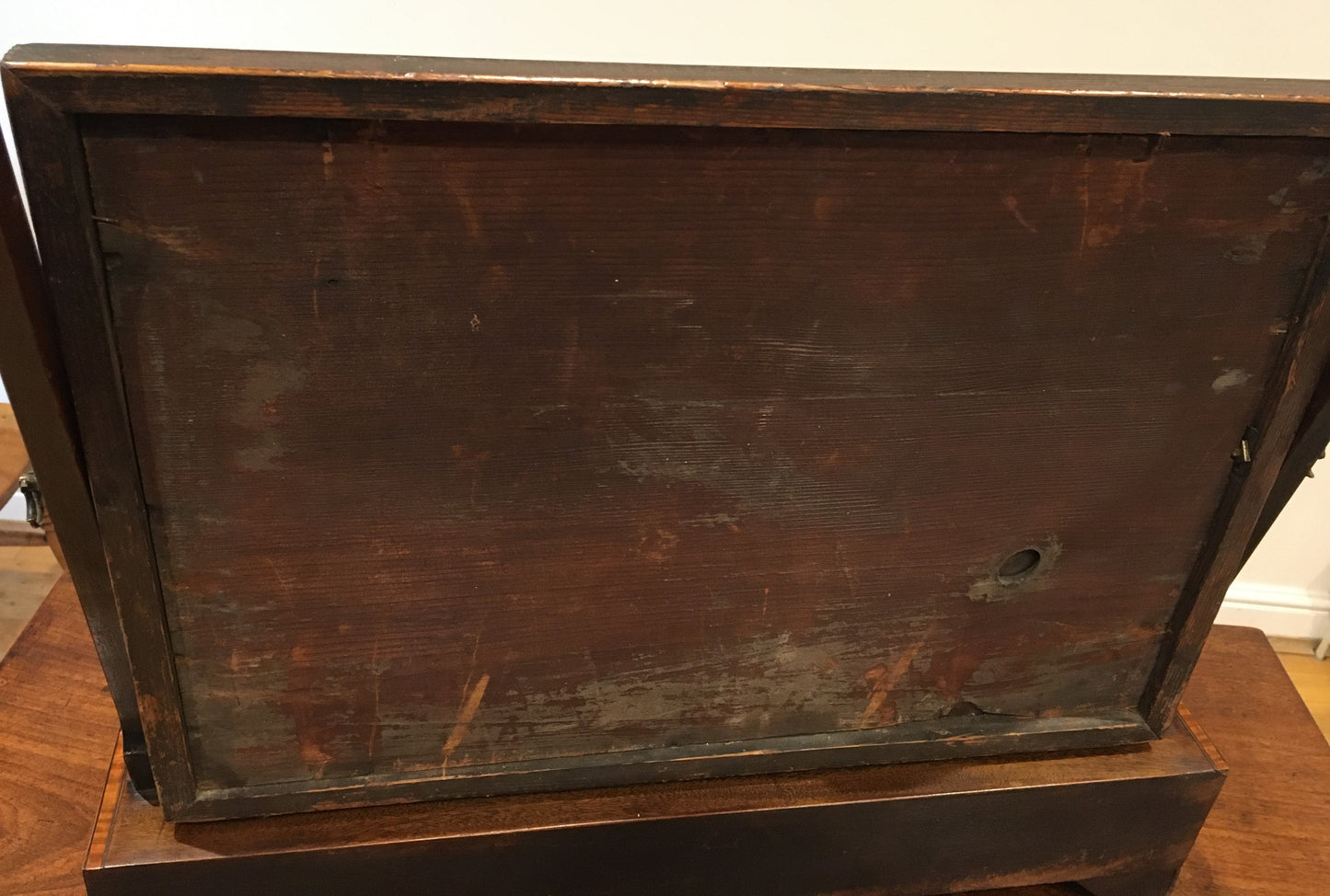 Large late 18th century George III mahogany dressing or toilet mirror
