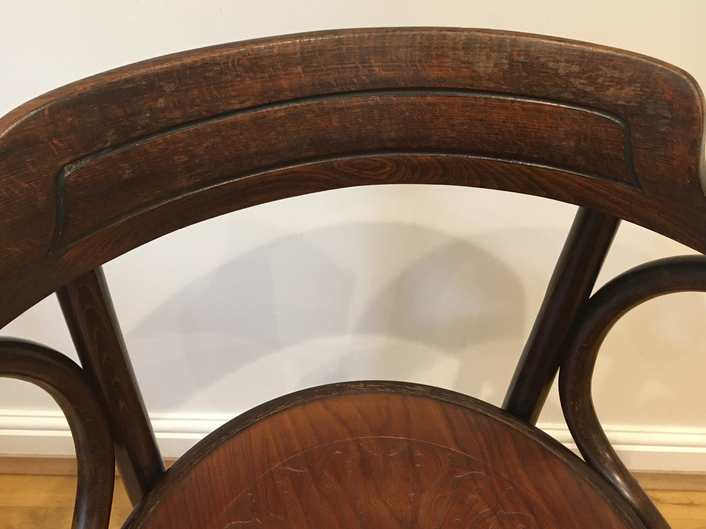 1920s bentwood carver chair by Fischel.