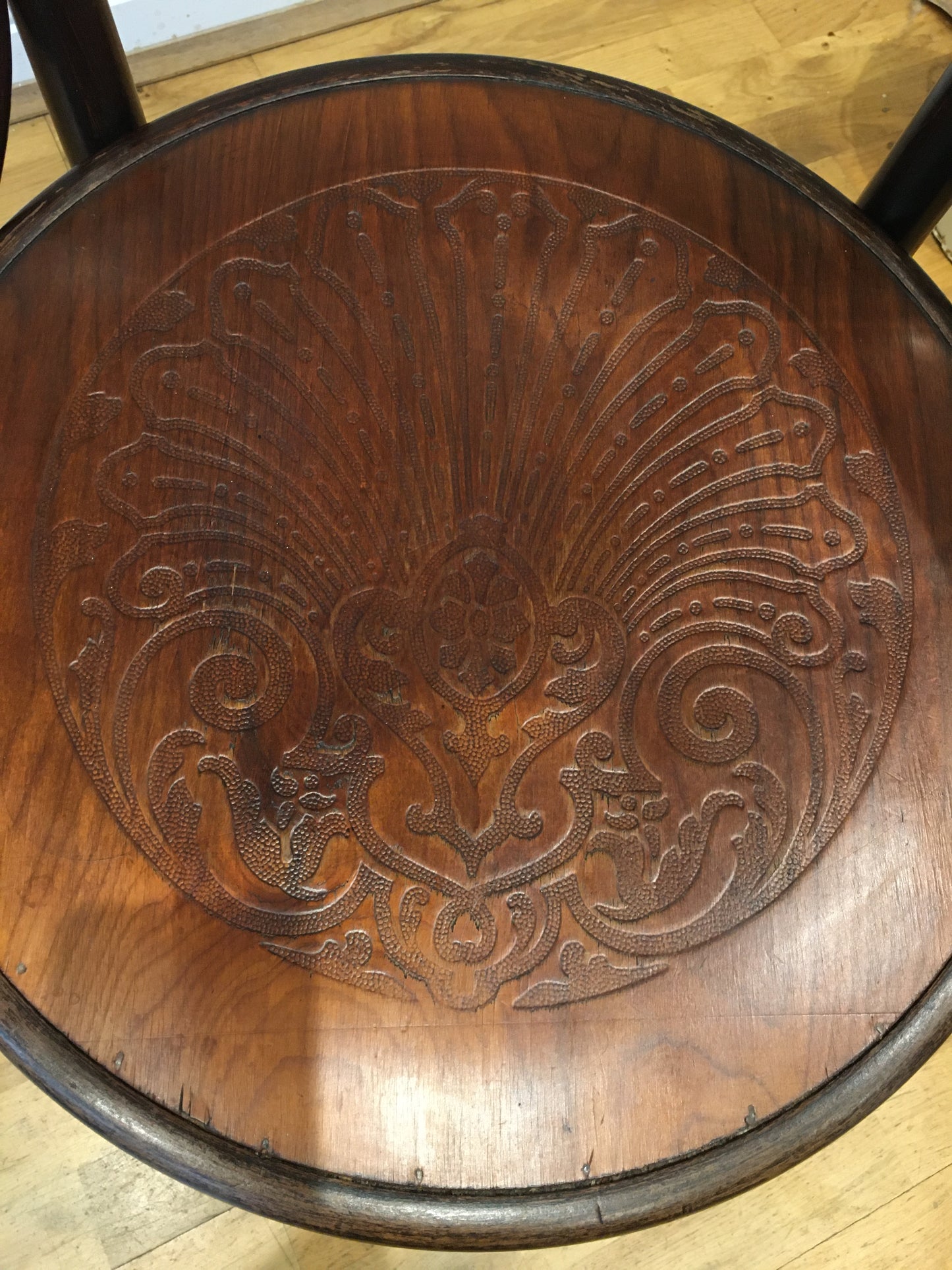 1920s bentwood carver chair by Fischel.